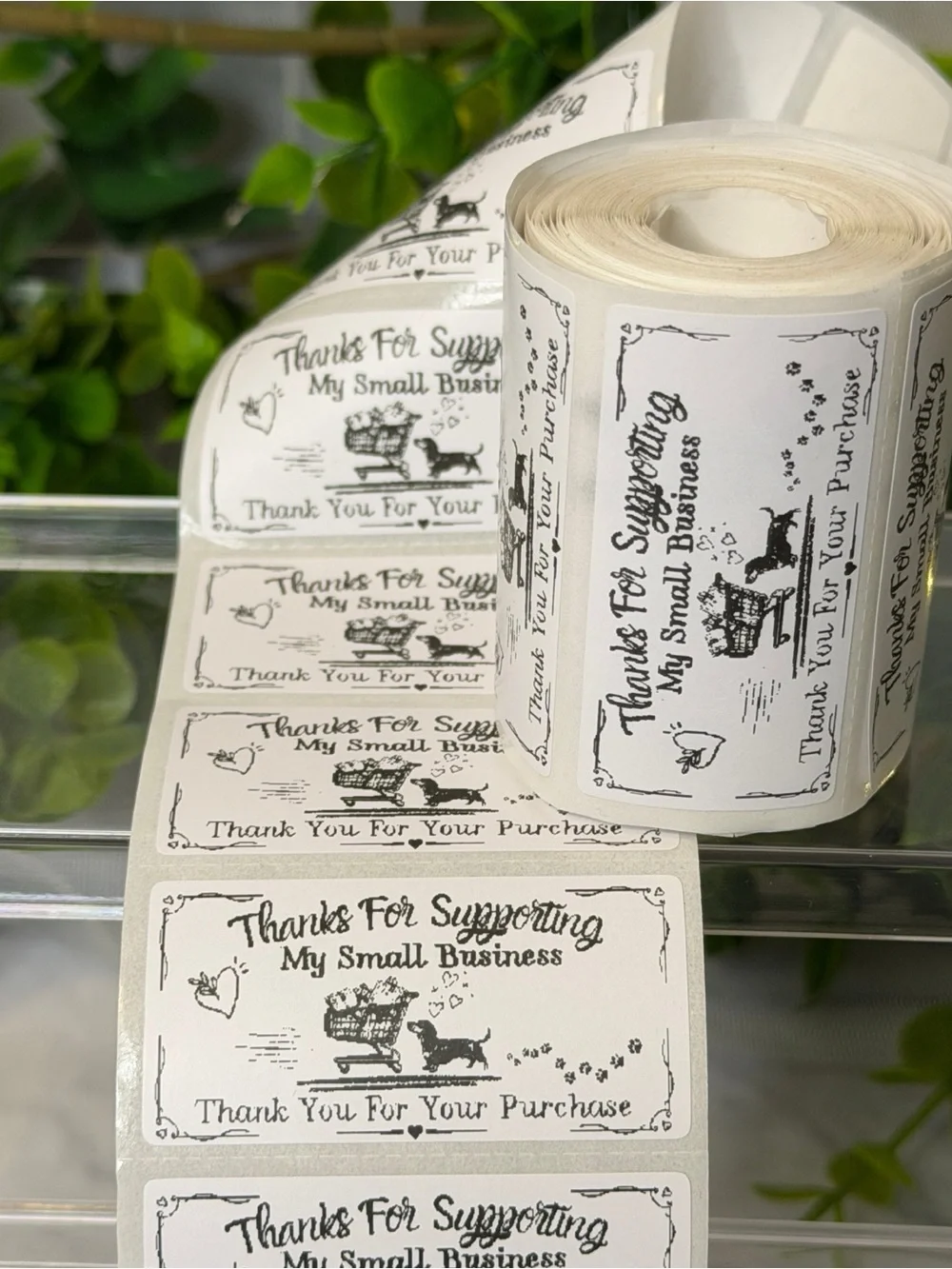 200 Dachshund Thank You Stickers 2x1 Small Business Shipping Labels Cute Dog
